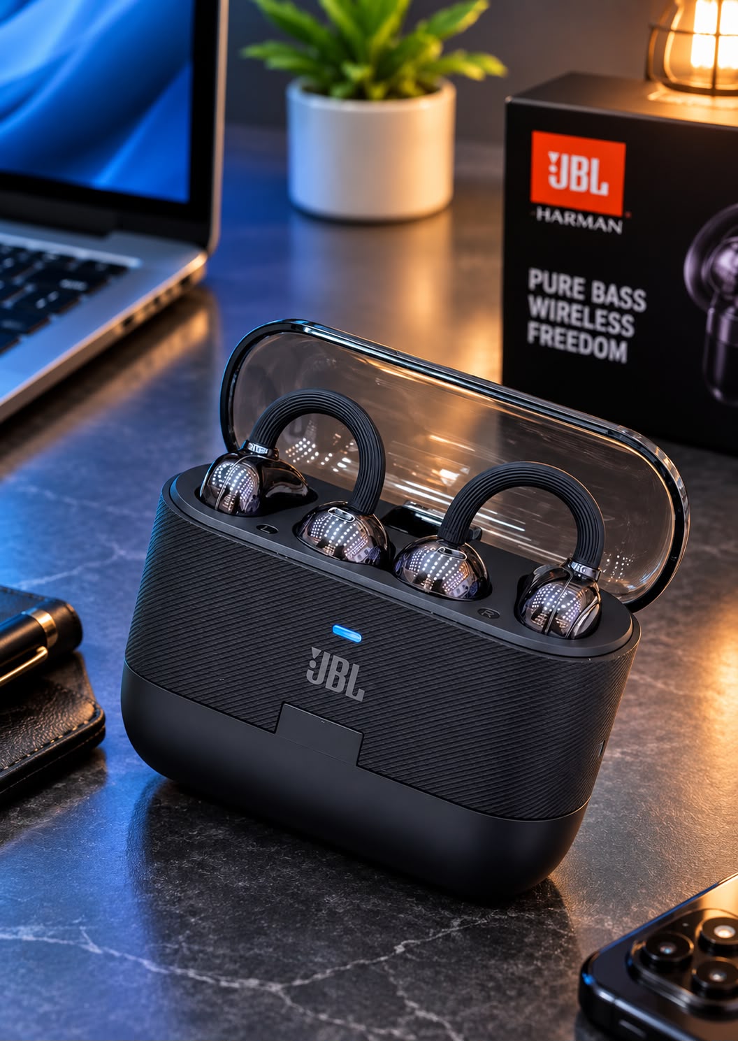🔥 6-in-1 Wireless JBL Earbuds with Charging Case – Premium Sound & Long Battery Life