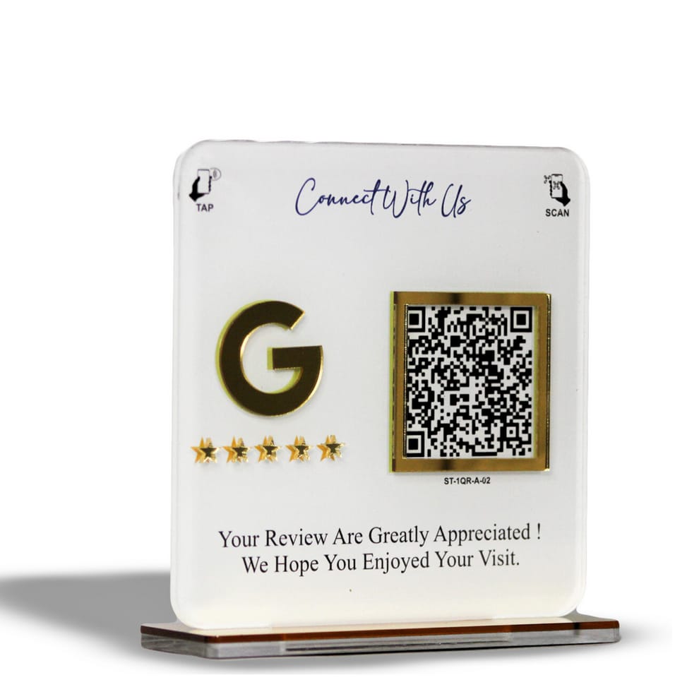 1 QR Smart Google Review Standee