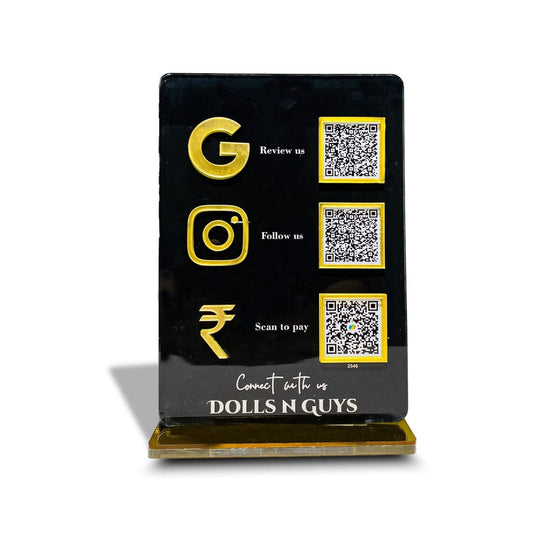 3 QR BlacK Colour Stand