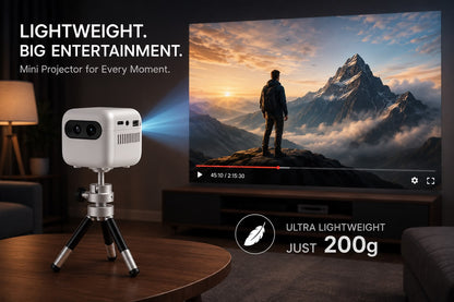 Pico 14 Rechargeables DLP Mini Projector| 720p Full HD | 1600 Lumens | Upto 100" Display | Auto Keystone & Focus | Wi-Fi/Bluetooth