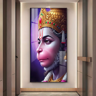 Hanuman ji  Premium Acrylic Glow Light Frame