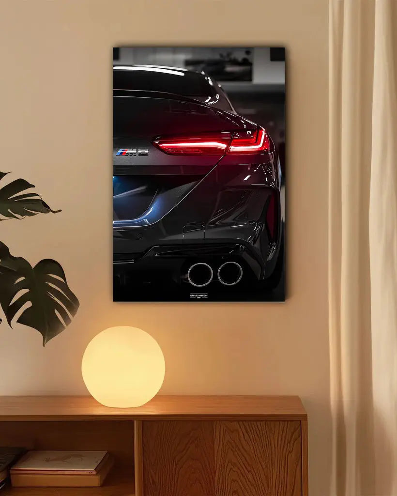 BMW m8 NEON Poster (Red LED) - Essentials Series